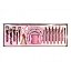 SET PROFESSIONAL MAKEUP TOOLS PINK GLITTER